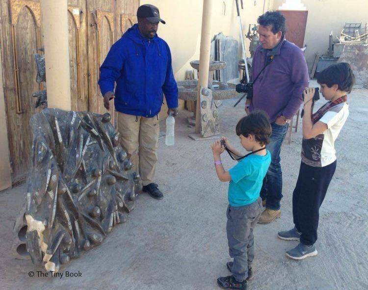 Learning about fossils. Morocco. The importance of travel for children