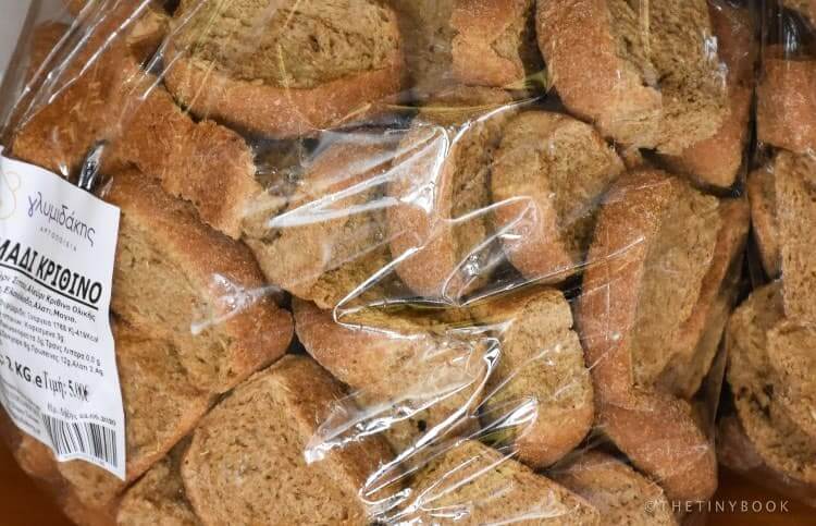 Paximadia bread from Crete Greece