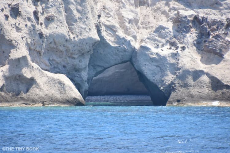 Caves in the sea, Antiparos island. - Greece