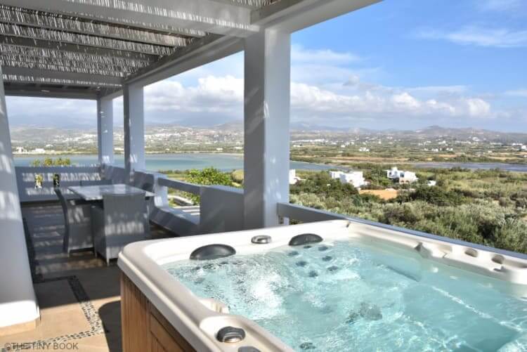 Jacuzzi at the Villas of the Naxian Luxury Collection in Naxos island, Greece