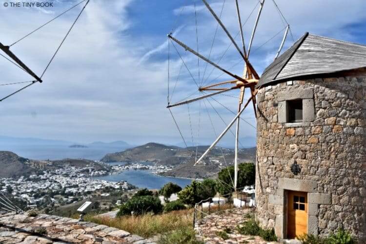 Skala and Windmils in Patmos, Greece