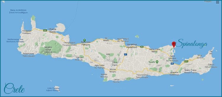 Crete, Spinalonga. Map data © 2019 Google