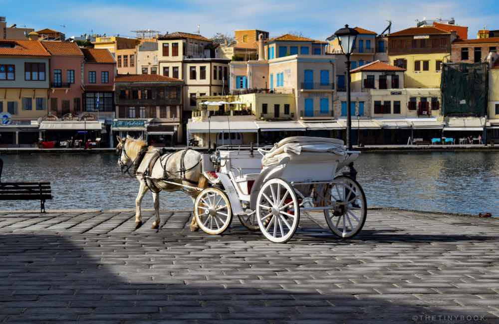 port, houses, Venetian Harbor Chania