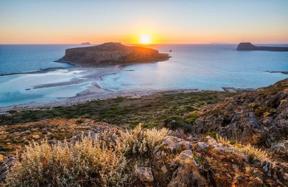 Balos Beach, Crete, winter landscape