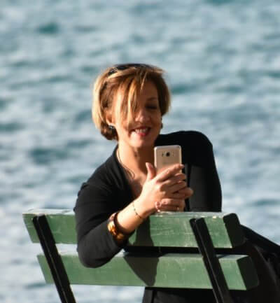 Woman with cell phone