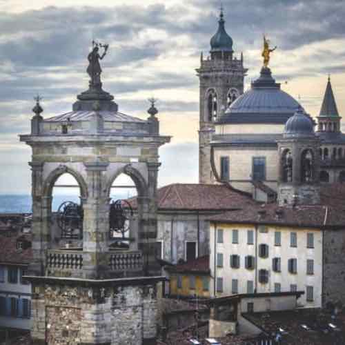Domes of Medieval town, Bergamo