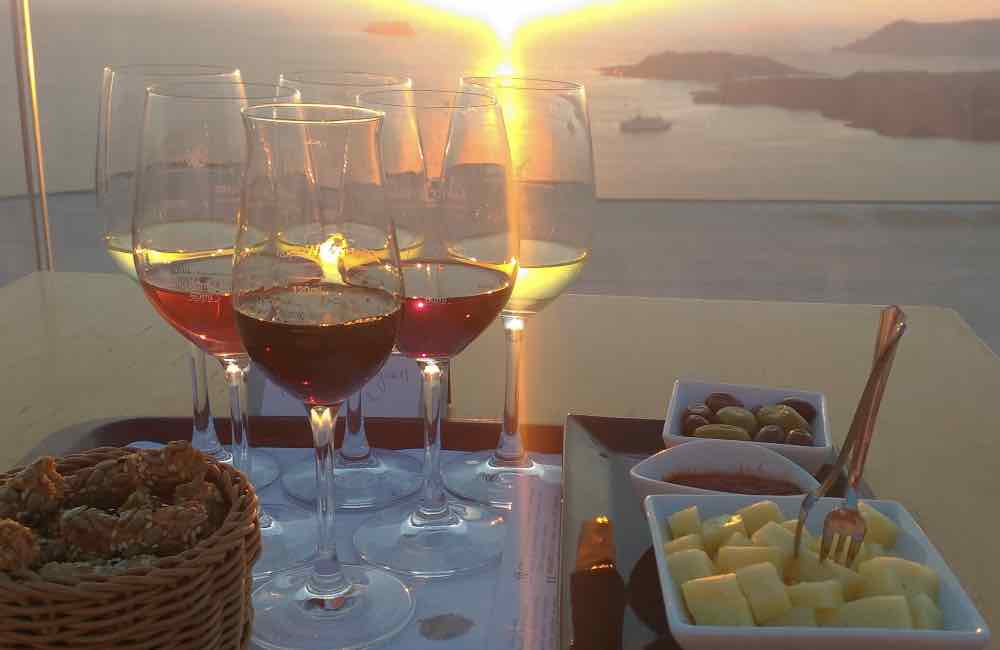 wine tasting in Santorini