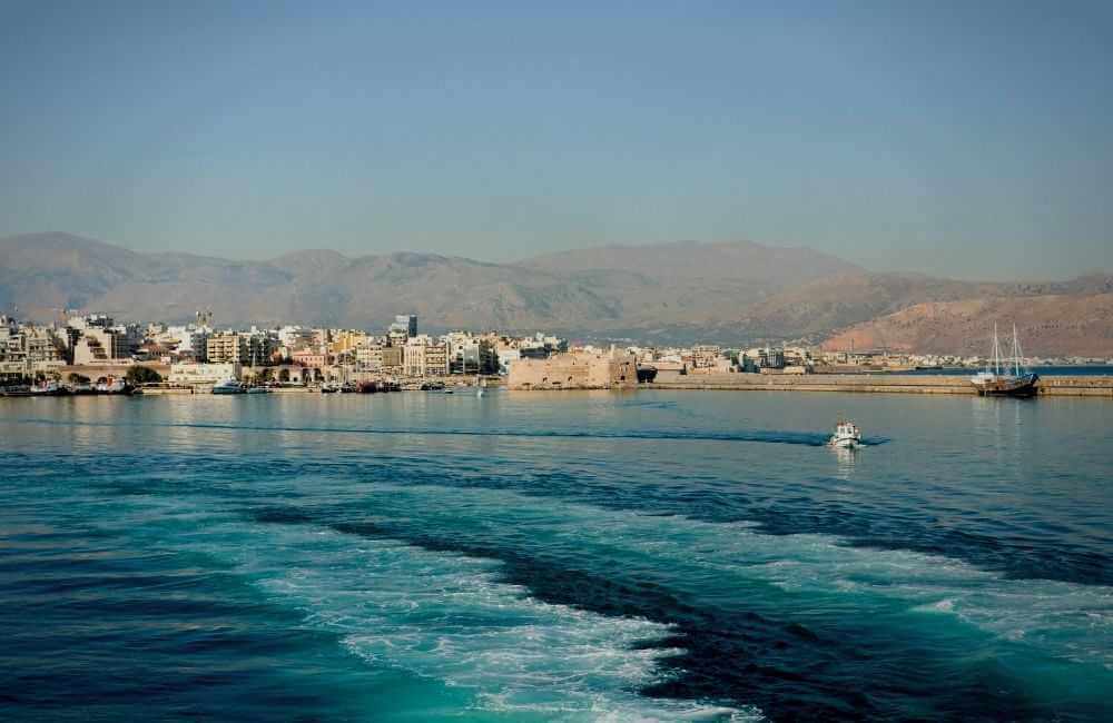 Port of Heraklion, Crete, in winter