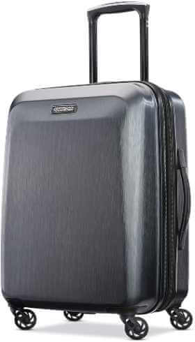 American Tourister Moonlight Hardside Expandable Luggage with Spinner Wheels, Anthracite, Carry-On 21-Inch