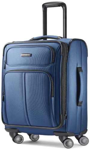 Samsonite Leverage LTE Softside Expandable Luggage with Spinner Wheels, Poseidon Blue, Carry-On 20-Inch