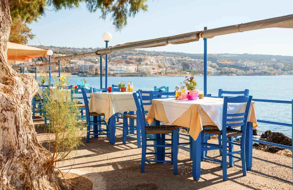 Restaurant by the sea Crete