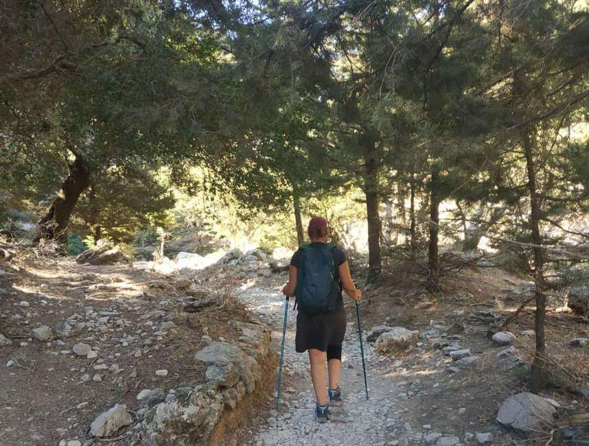 Hiking Imbros Gorge in Crete.