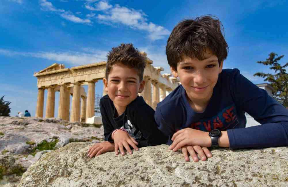 acropolis with children