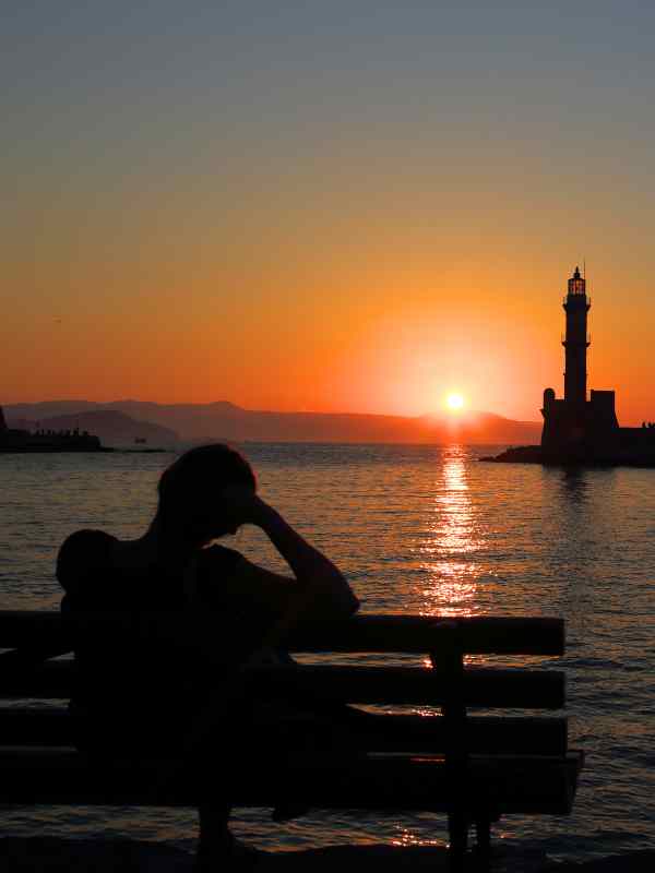 Solo female travel in Crete. - Chania Lighthouse.