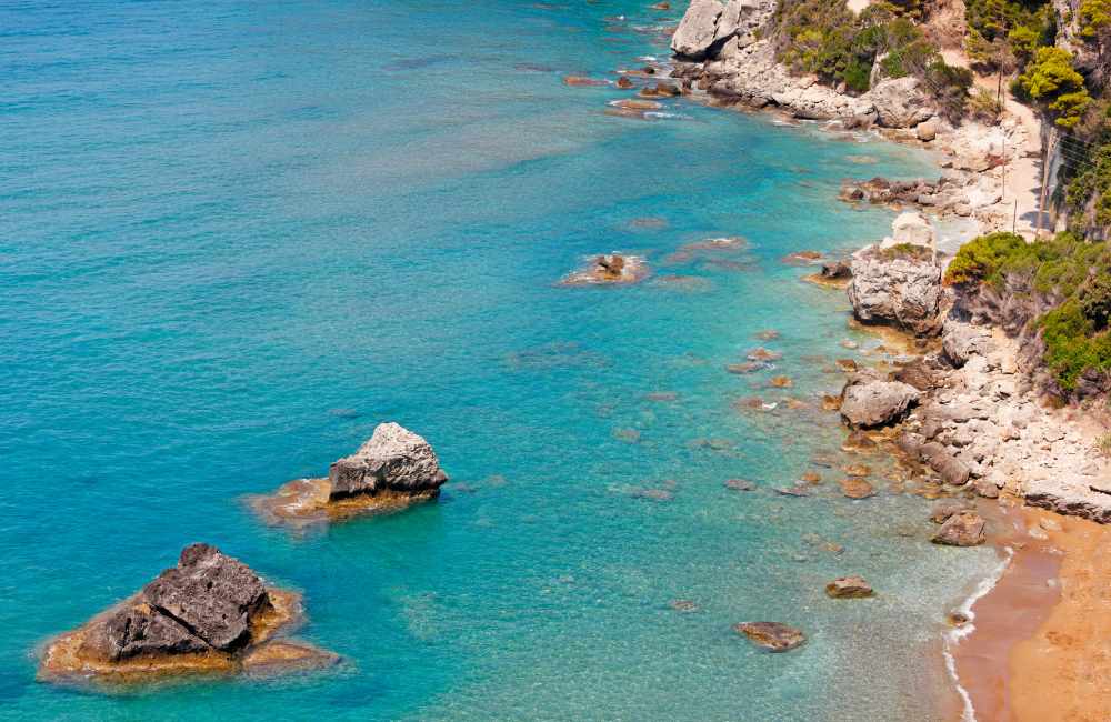 beaches in corfu