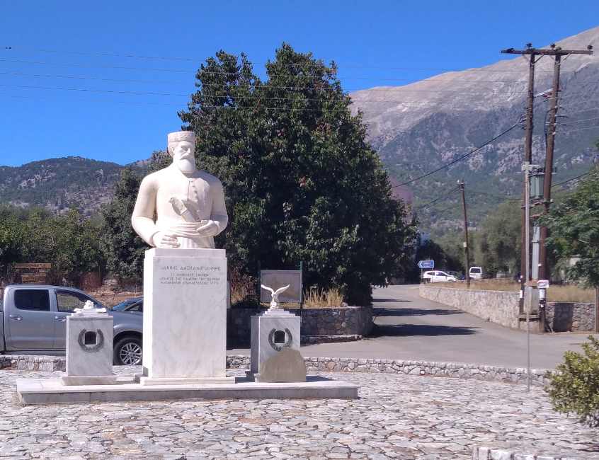 Main square in Anopolis village, Crete