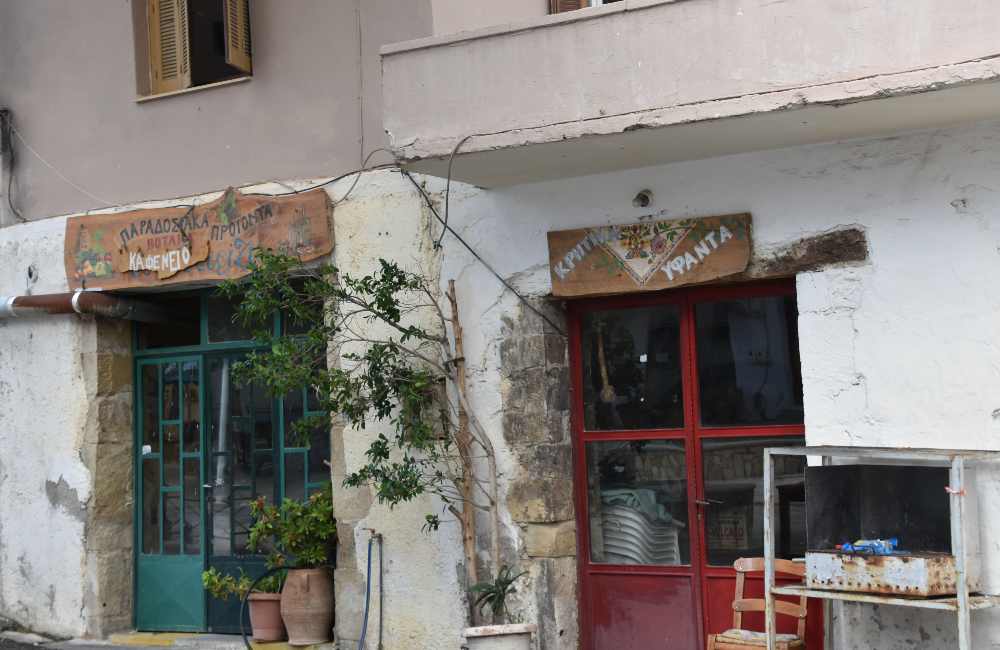 Cafe in Fres village, Crete.