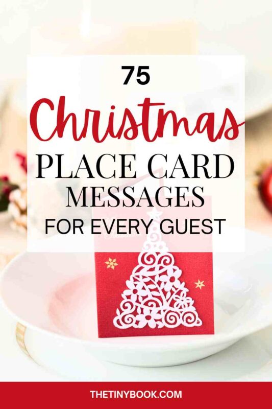 75 Place Card Messages for a Fun & Meaningful Christmas Dinner 14 place card messages place card messages